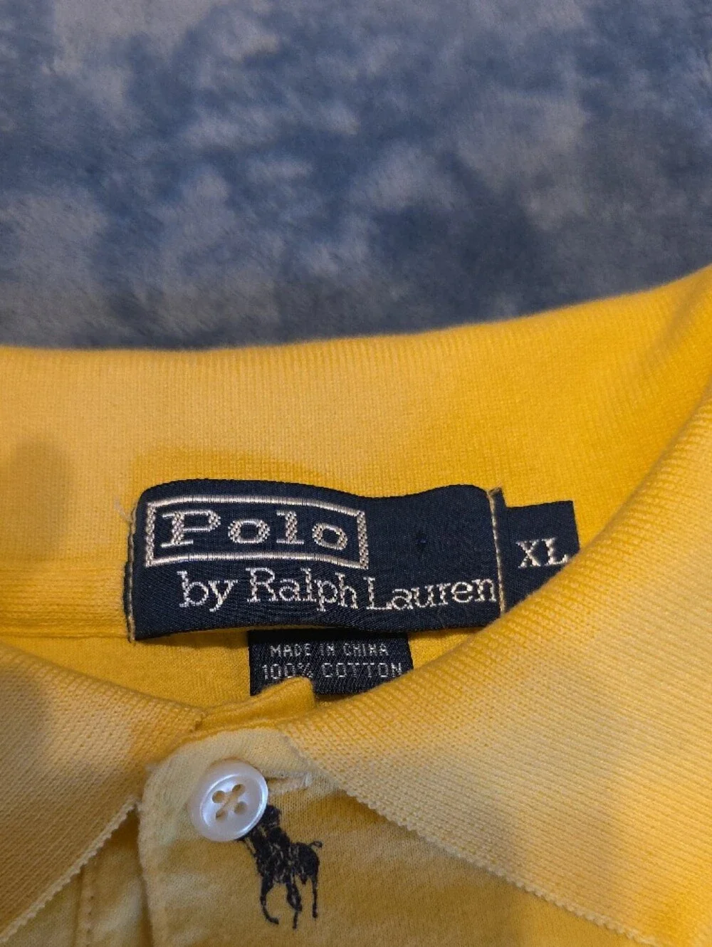 Polo by Ralph Lauren Yellow Polo with Navy Pony Embroidery